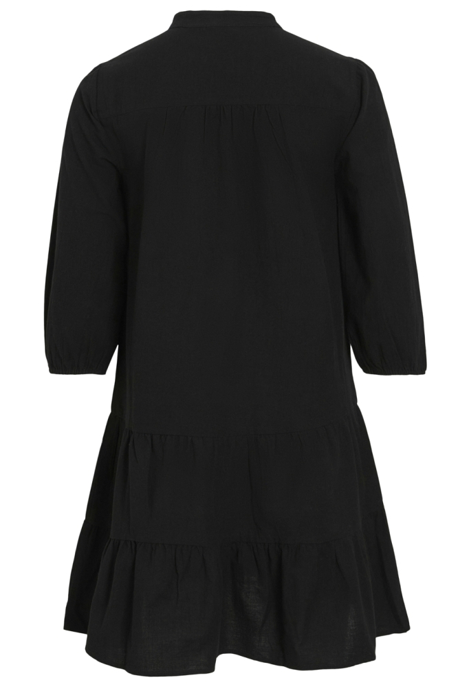 VIPETRA V-NECK 3/4 SHORT DRESS/TES 14109524 BLACK BEAUTY